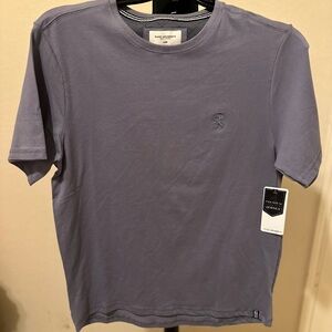 Rugby University crew neck t-shirt in light purple lavender. Size Large. Cotton.